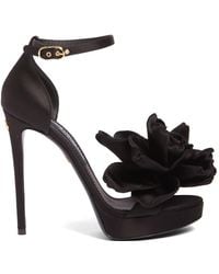 Dolce & Gabbana - 105Mm Keira Satin Platform Sandals - Lyst