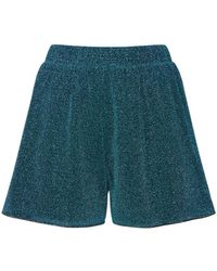 Damen Bekleidung Kurze Hosen Knielange Shorts und lange Shorts Sportliche Jersey-radlerhose in Blau Oséree Laminierte 