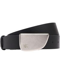 Burberry - Cintura shield in pelle 3.5cm - Lyst