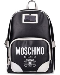 Moschino Rucksack Aus Nylon Mit Logodruck - Schwarz