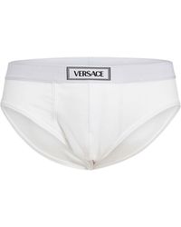 Versace - Calzoncillos de algodón de punto acanalado - Lyst