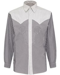 Maison Margiela - Striped Cotton Blend Shirt - Lyst