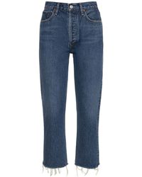 Agolde - Riley Crop High Rise Slim Denim Jeans - Lyst