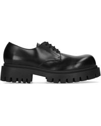 Balenciaga - Sergent Leather Derby Lace-Up Shoes - Lyst