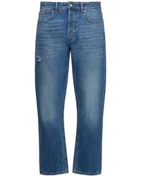 Valentino - Cotton Denim Regular Fit Jeans - Lyst