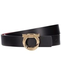 Ferragamo - 2.5cm Reversible Leather Belt - Lyst