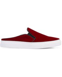 ZCD Montreal 20mm Hohe Mule-sneakers Aus Samt "nico" - Rot