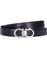 Ferragamo - 3mm Leather Double Belt - Lyst