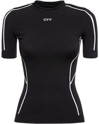 Off-White c/o Virgil Abloh - Off- t-shirt noir sans coutures - Lyst