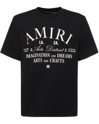 Amiri - Soft Cotton Jersey Logo T Shirt. - Lyst