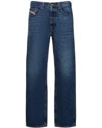 DIESEL - D-Macs Cotton Denim Straight Jeans - Lyst