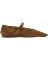 Le Monde Beryl - 10Mm Suede Mary Jane Ballet Flats - Lyst