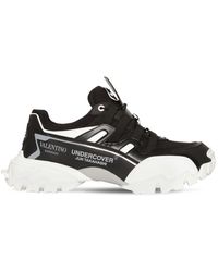 Valentino Garavani Sneakers "Vu V Face" In Pelle - Nero