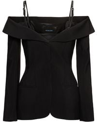 Mugler - Mat Heavy Fluid Off-The-Shoulder Blazer - Lyst