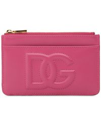 Dolce & Gabbana - Porta carte di credito in pelle morbida con logo - Lyst
