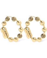 Marc Jacobs - Monogram Ball Chain Hoop Earrings - Lyst