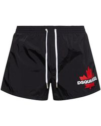 DSquared² - Shorts mare con logo - Lyst