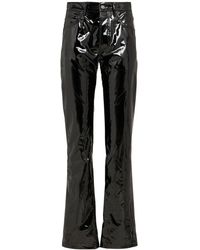 Fiorucci - Damen Gerade Geschnittene Stretch-Hose Aus Vinyl - Lyst