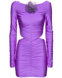 GIUSEPPE DI MORABITO - Shiny Stretch Jersey Mini Dress - Lyst