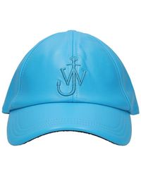 JW Anderson - Logo Embroidery Leather Baseball Cap - Lyst