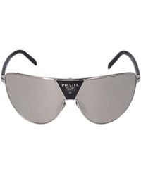 Prada - Catwalk オーバーサイズメタルサングラス - Lyst