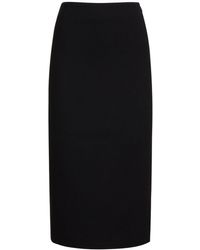 Alessandra Rich - High-waisted Bouclé Tweed Midi Skirt - Lyst