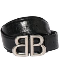 Balenciaga - 40Mm Bb Monaco Leather Belt - Lyst