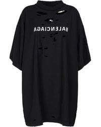 Balenciaga - T-shirt en coton d'aspect usé inside out - Lyst