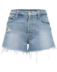 Damen Bekleidung Kurze Hosen Jeans-Shorts und Denim-Shorts Mother Synthetik SHORTS TRIPPER in Blau 