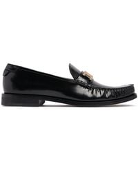 Victoria Beckham Embellished Leather Platform Loafers in