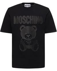 Moschino - Camiseta de algodón orgánico estampado - Lyst