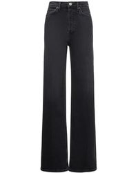 RE/DONE - Jeans anchos de algodón con cintura alta - Lyst