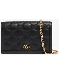 Gucci - gg Matelassé Leather Wallet Bag W/chain - Lyst