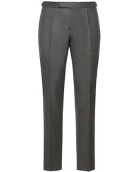 Thom Browne - Pantalon taille basse en sergé de laine - Lyst