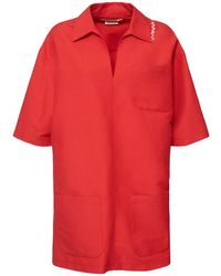 Marni - Minikleid Aus Baumwollcady - Lyst