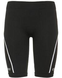 Pantalones cortos Athleisure sin costuras de Off-White c/o Virgil Abloh de color Negro Mujer Ropa de Shorts de Bermudas cargo 