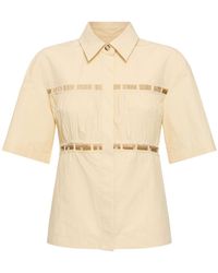 Nanushka - Satu Pleated Poplin Shirt - Lyst