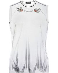 DSquared² - Cool Fit Sheer Tank Top - Lyst