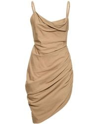 Jacquemus - La Robe Saudade Asymmetric Draped Mini Dress - Lyst