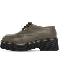 Marni 50mm Hohe Lederloafers "millerighe" - Grün