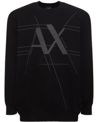 Armani Exchange - Logo Cotton Knit Crewneck Sweater - Lyst