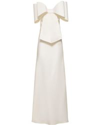 Mach & Mach - Le Cadeau Silk Organza Long Dress - Lyst