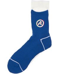 ADER error Logo Mismatched Cotton Socks - Blau