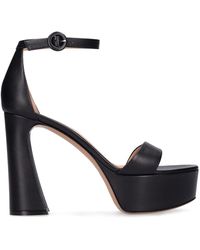 Gianvito Rossi - 125Mm Holly Leather High Heel Sandals - Lyst