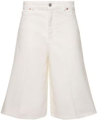 Victoria Beckham - Oversized Cotton Bermuda Shorts - Lyst