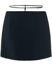 DSquared² - Icon Logo Cady Mini Skirt W/ Belt - Lyst