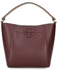 Tory Burch - Small Mcgraw Textured Leather Bucket Bag - Lyst