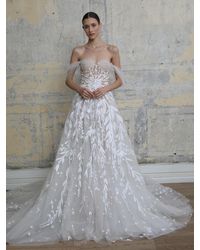 Georges Hobeika Kleid Aus Tüll Mit Stickerei - Weiß