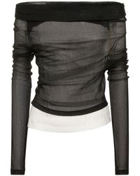 MM6 by Maison Martin Margiela - Sheer Layered Top - Lyst