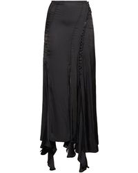 Y. Project - Jersey & Lace Long Skirt W/ Hooks - Lyst